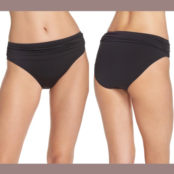 NEW‎ Tommy Bahama 'Pearl' High Waist Bikini Bottoms Black [ Small ] - Picture 1 of 10
